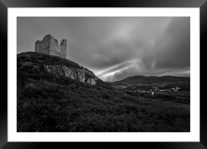 Castle Varrich and The Village of Tongue Framed Mounted Print by Derek Beattie
