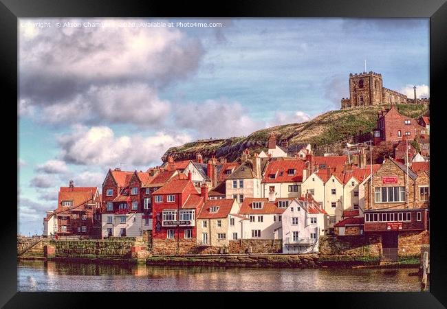 Whitby Yorkshire Coast  Framed Print by Alison Chambers