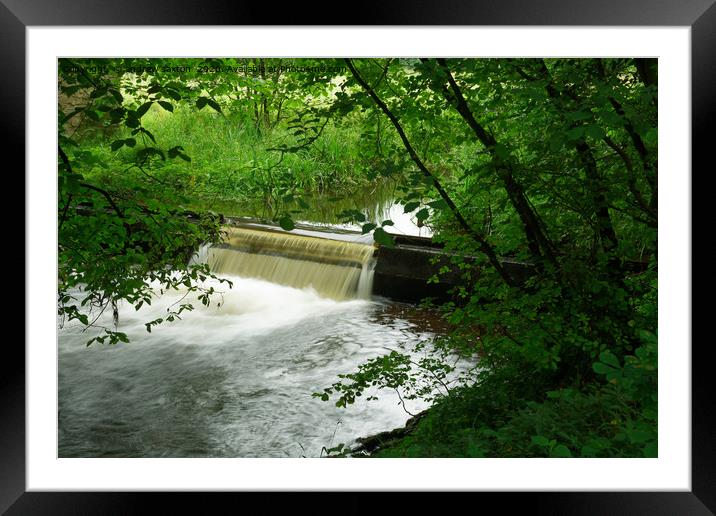 LEAVE FALLS Framed Mounted Print by andrew saxton
