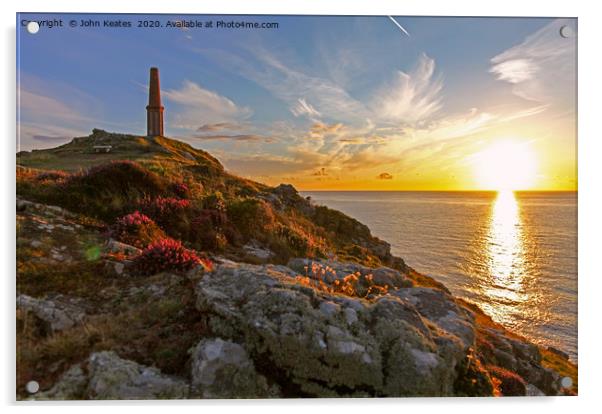 Cape Cornwall, Cornwall, South West England, UK Acrylic by John Keates