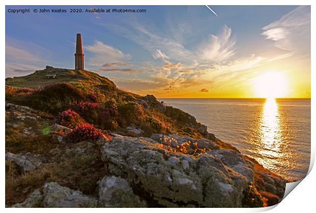 Cape Cornwall, Cornwall, South West England, UK Print by John Keates