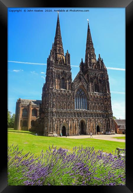 Lichfield Cathedral, Staffordshire, England, UK Framed Print by John Keates
