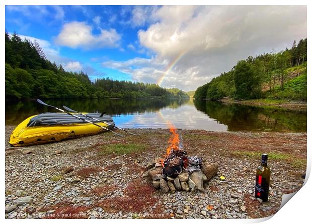 Wild camp at Loch Drunkie Print by yvonne & paul carroll