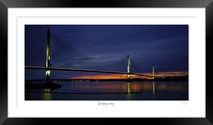 Queensferry crossing sunset Framed Mounted Print by JC studios LRPS ARPS