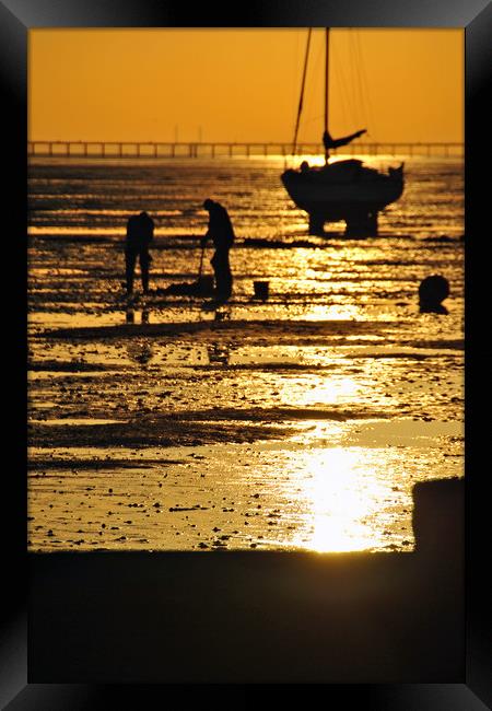 Thorpe Bay Sunset Southend on Sea Essex Framed Print by Andy Evans Photos