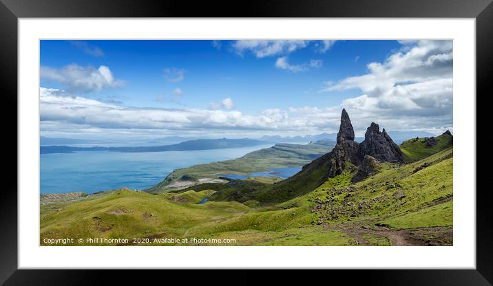 Panoramic view of the Old Man of Storr Framed Mounted Print by Phill Thornton