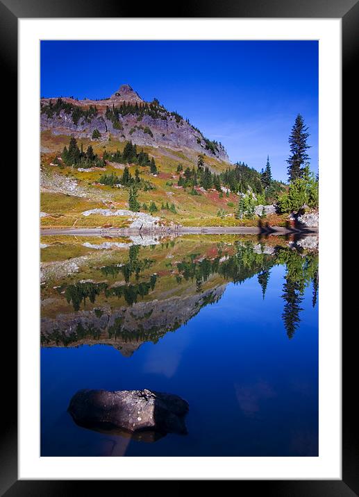 Reflections of Fall  Framed Mounted Print by Mike Dawson