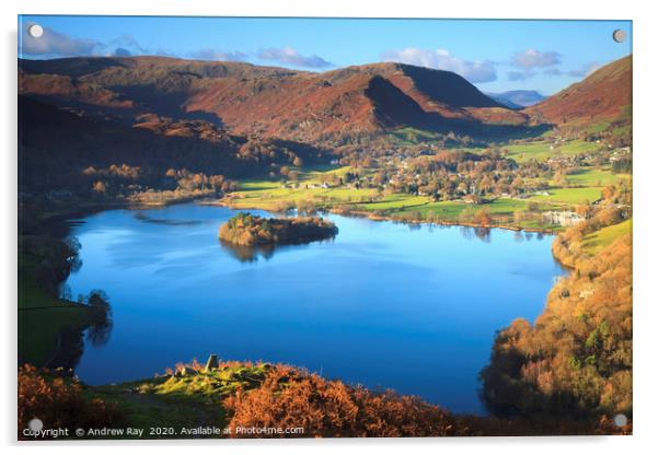 Grasmere from Loughrigg Fell Acrylic by Andrew Ray