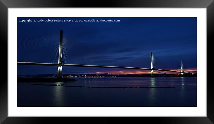 Queensferry Crossing  Framed Mounted Print by Lady Debra Bowers L.R.P.S