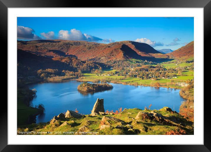 Above Grassmere Framed Mounted Print by Andrew Ray