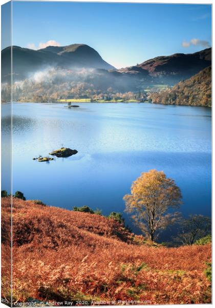 Autumn at Ullswater Canvas Print by Andrew Ray