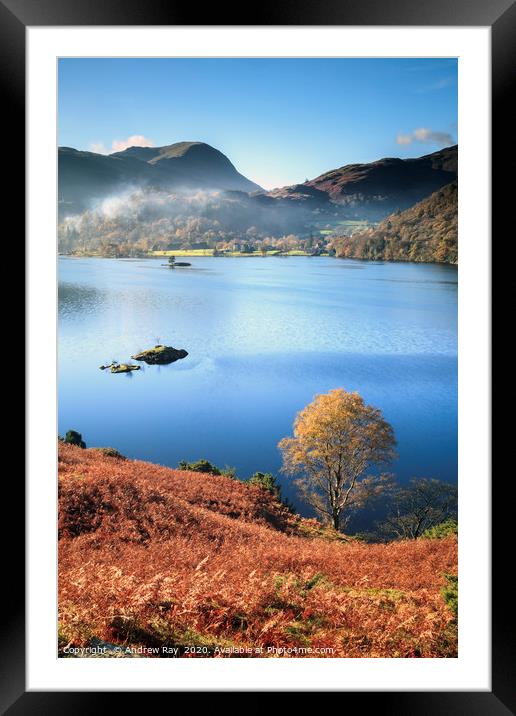 Autumn at Ullswater Framed Mounted Print by Andrew Ray