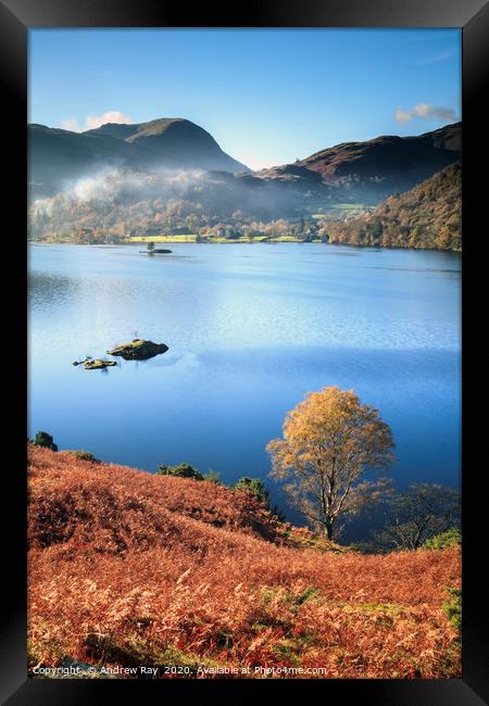 Autumn at Ullswater Framed Print by Andrew Ray