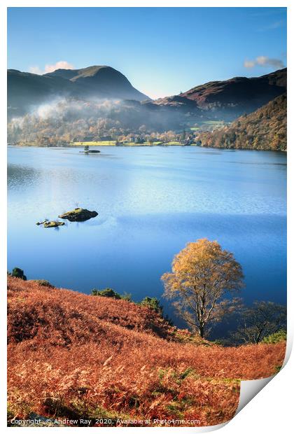 Autumn at Ullswater Print by Andrew Ray