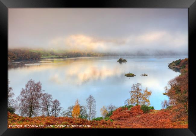 Autumnal reflections (Ullswater) Framed Print by Andrew Ray
