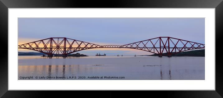 Forth Bridge section Framed Mounted Print by Lady Debra Bowers L.R.P.S