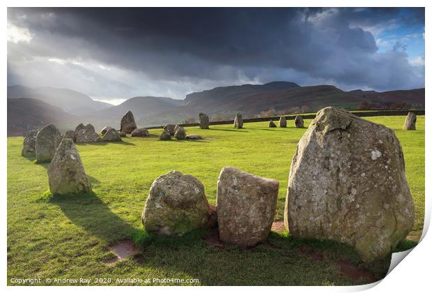 Castlerigg Stone Circle Print by Andrew Ray