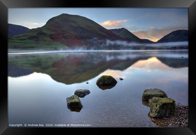 Brotherswater sunrise Framed Print by Andrew Ray