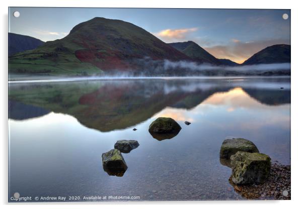 Brotherswater sunrise Acrylic by Andrew Ray