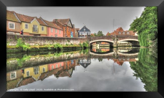 Fye Bridge, Norwich Framed Print by Sally Lloyd