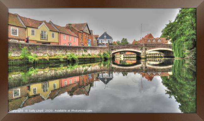 Fye Bridge, Norwich Framed Print by Sally Lloyd