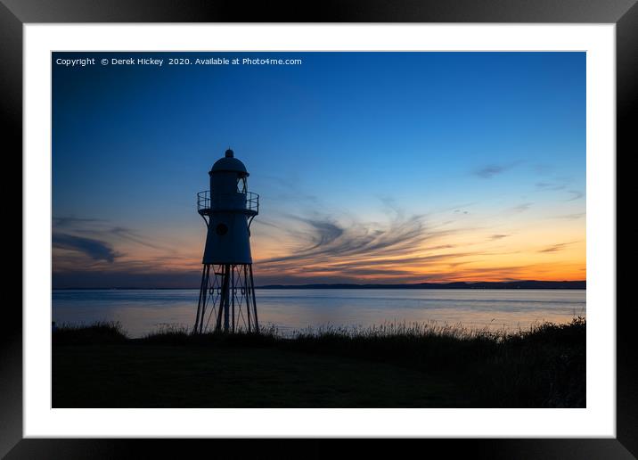 Black Nore Lighthouse Framed Mounted Print by Derek Hickey