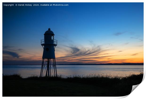 Black Nore Lighthouse Print by Derek Hickey