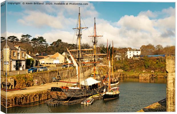 Charlestown Harbour Cornwall Canvas Print by Kevin Britland