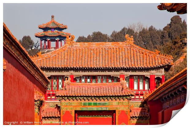 Gugong Forbidden City Palace Beijing China Print by William Perry