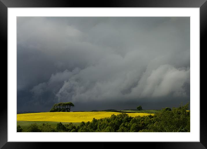 Storm Cloud and Rape Seed Field Framed Mounted Print by David Lewins (LRPS)
