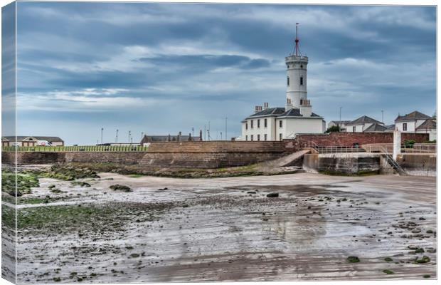 Arbroath Lighthouse Canvas Print by Valerie Paterson