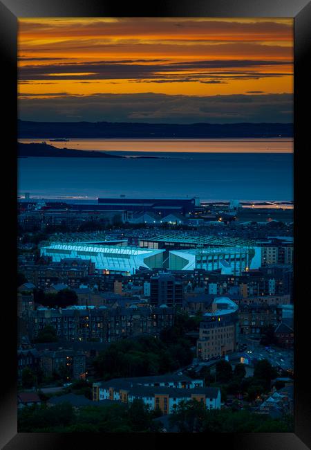 Easter Road Stadium, Edinburgh  Framed Print by Steven Lennie