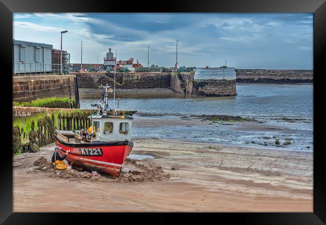 Arbroath Harbour Entrance Framed Print by Valerie Paterson