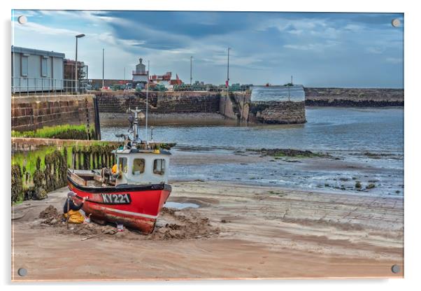 Arbroath Harbour Entrance Acrylic by Valerie Paterson