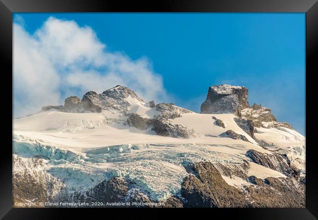 Snowy Andes Mountains, Patagonia - Argentina Framed Print by Daniel Ferreira-Leite