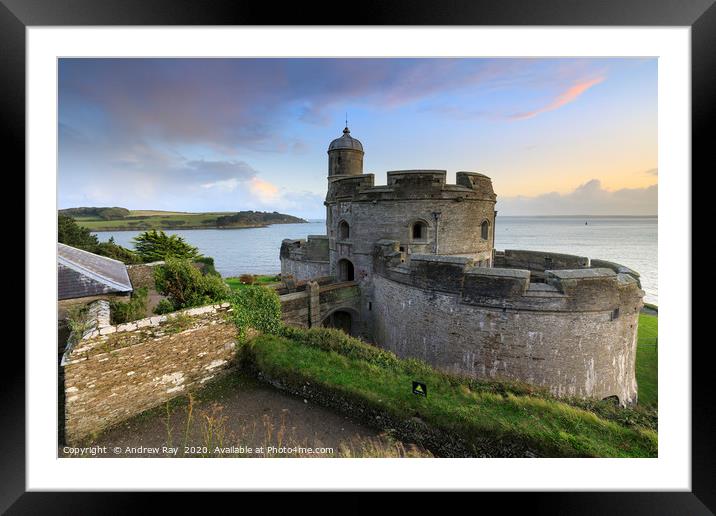 Evening at St Mawes Castle Framed Mounted Print by Andrew Ray