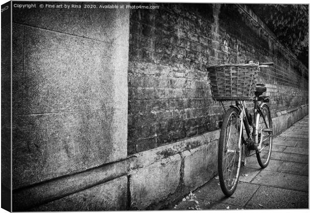 Cambridge bike Canvas Print by Fine art by Rina