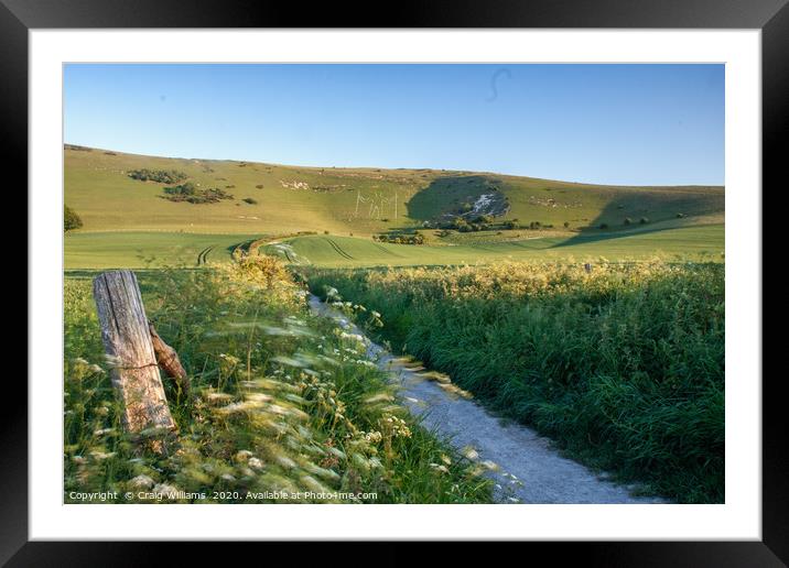 Path to Long Man of Wilmington Framed Mounted Print by Craig Williams