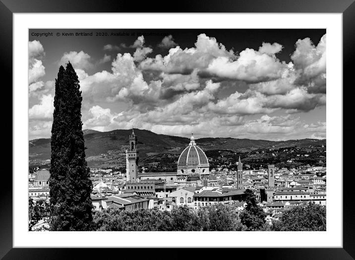 rooftops of florence italy Framed Mounted Print by Kevin Britland