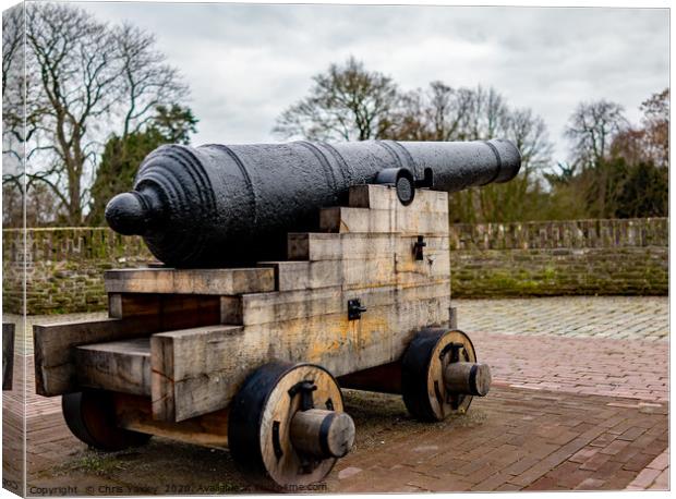 Canon on city wall Canvas Print by Chris Yaxley