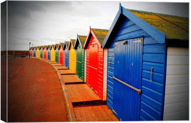 Dawlish Warren Beach Huts Devon England Canvas Print by Andy Evans Photos