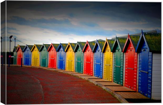 Dawlish Warren Beach Huts Devon England Canvas Print by Andy Evans Photos