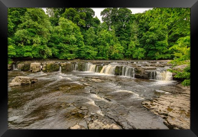 Aysgarth falls on the River Ure in Yorkshire  Framed Print by Kevin Smith