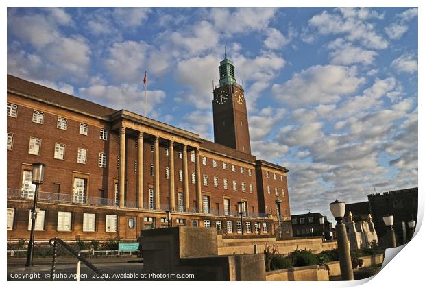 Norwich City Hall Print by Juha Agren