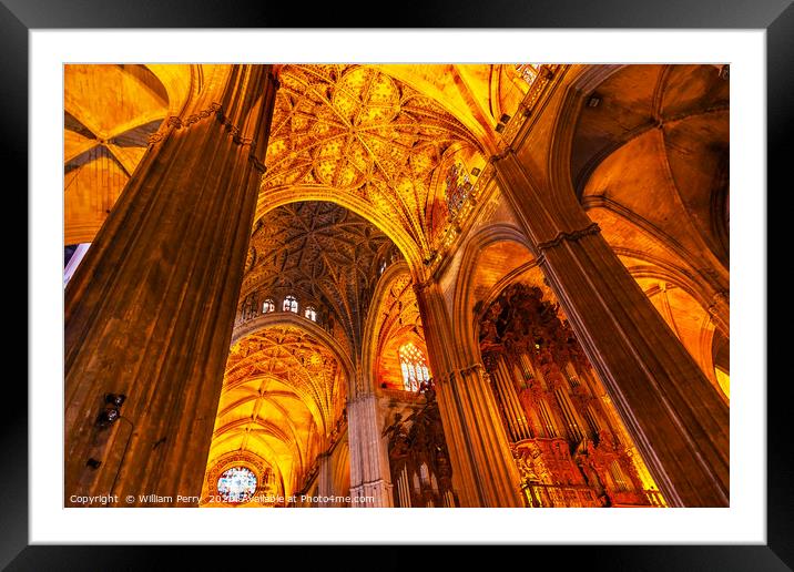 Seville Cathedral Spain Framed Mounted Print by William Perry