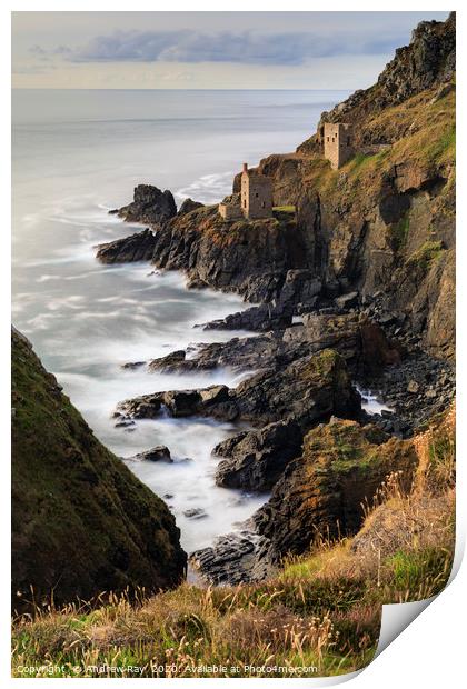 Evening light (Botallack) Print by Andrew Ray