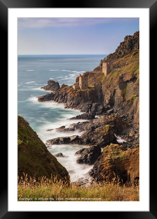 Summer afternoon at Botallack Framed Mounted Print by Andrew Ray