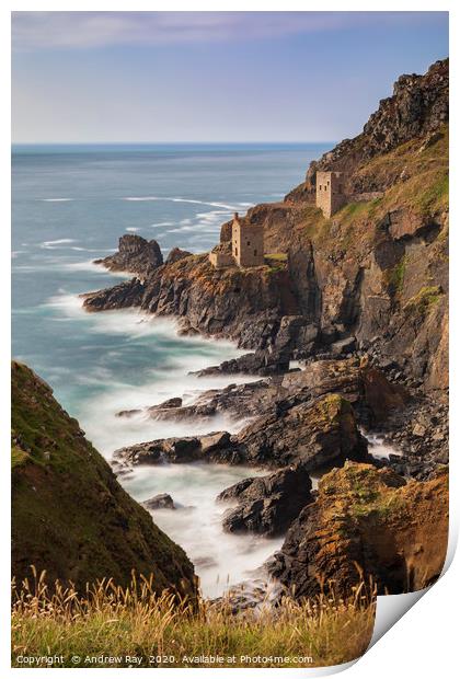 Summer afternoon at Botallack Print by Andrew Ray