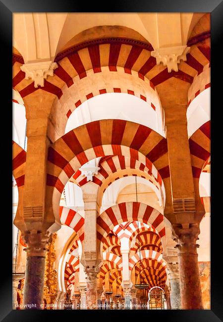 Mezquita Cordoba Spain Framed Print by William Perry