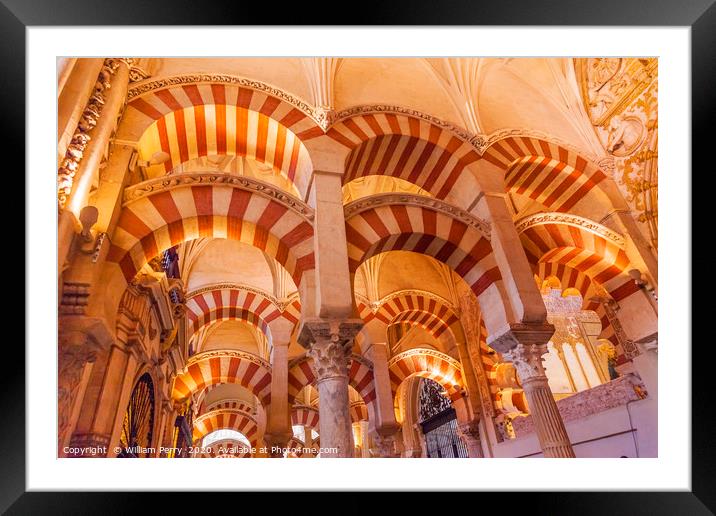 Mezquita Cordoba Spain Framed Mounted Print by William Perry